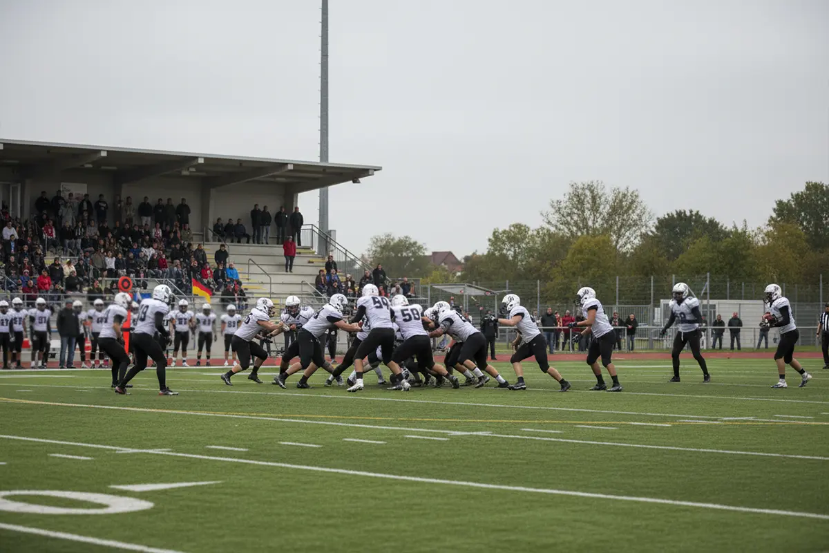 Spielszene der German Football League auf dem Spielfeld – Symbolbild für GFL-Wetten