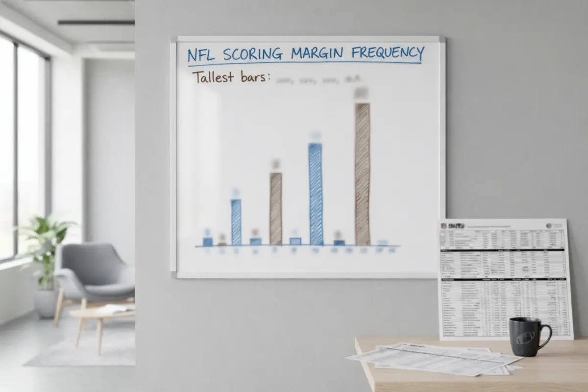 Keynumbers bei NFL Spread-Wetten – Punktedifferenzen 3 und 7 visualisiert