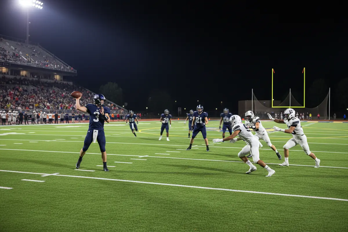 NFL-Spielfeld bei Nacht unter Stadionbeleuchtung – Symbolbild für Monday Night Football