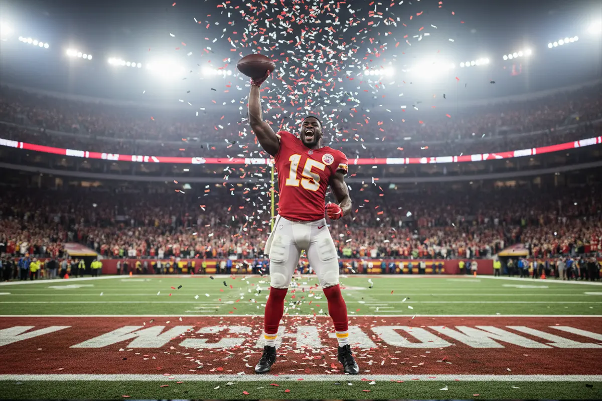 NFL-Spieler feiert einen Touchdown in den Playoffs – Symbolbild für Playoff-Wetten