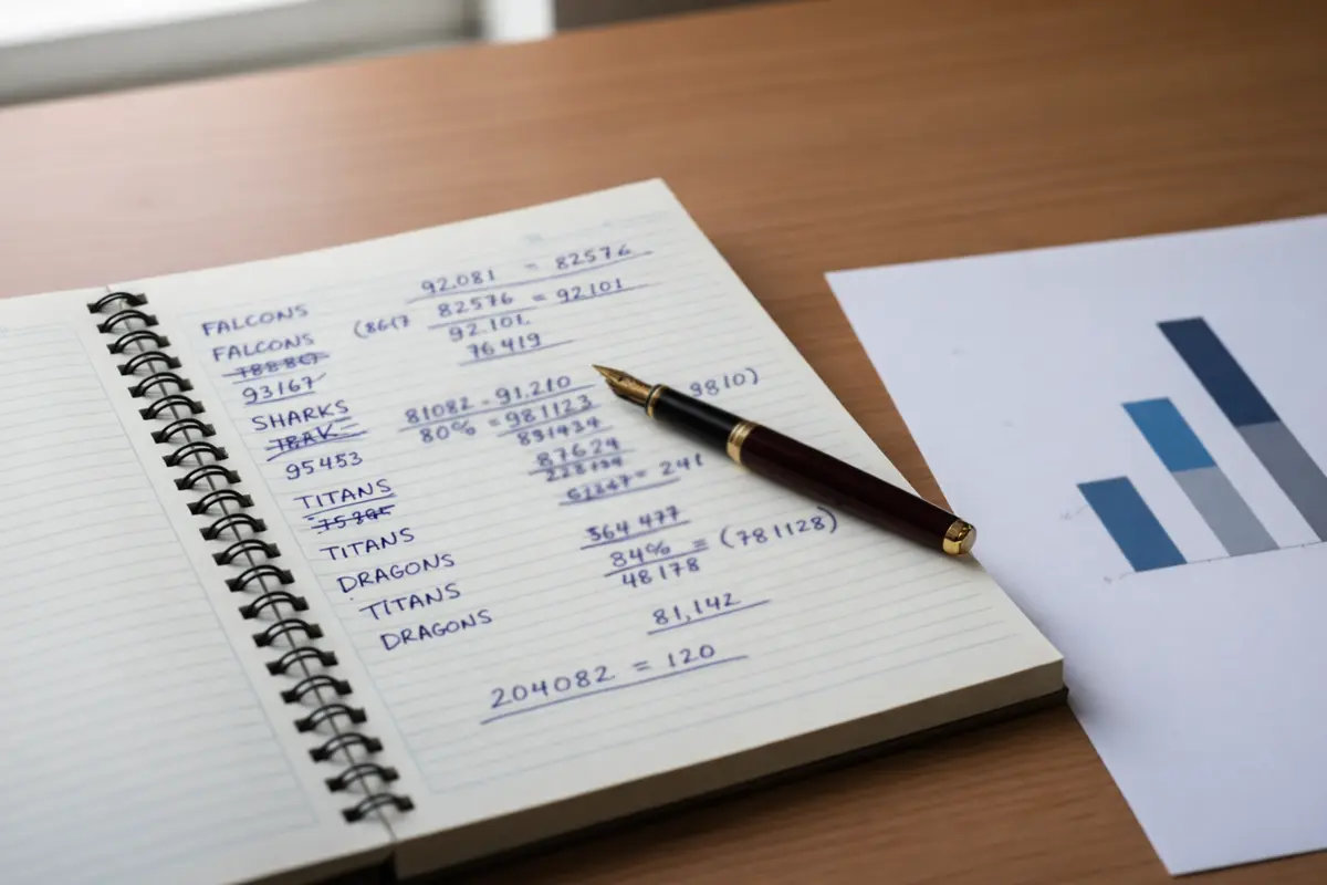 Nahaufnahme eines Notizblocks mit NFL-Analyse – Symbolbild für Value Bets